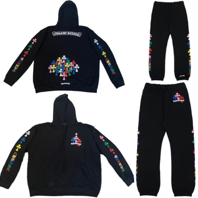Chrome Hearts Cross Tracksuit Jacket and Pants Set Chrome Hearts Cross Tracksuit Jacket and Pants Set