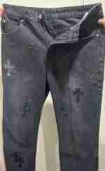Chrome Hearts Faded Black Wash Denim