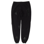 Chrome Hearts Black Sweatpants Leather Cross Patches