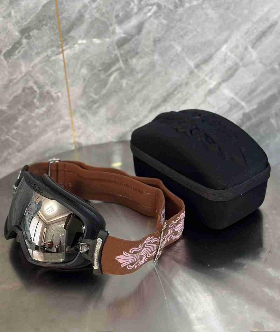 Chrome Hearts Brown Snow Goggles Chrome Hearts Brown Snow Goggles
