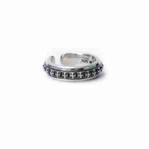 CH Plus Pyramid Open Band Ring by Chrome Hearts