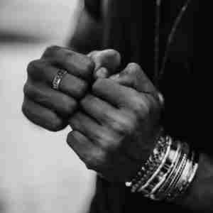 CH Plus Pyramid Open Band Ring by Chrome Hearts