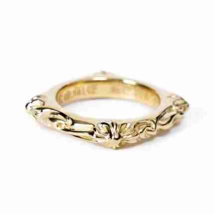 b7_p112_img1 22K Gold Sbt Band Ring by Chrome Hearts