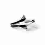 720 Half Cross Tail Ring by Chrome Hearts