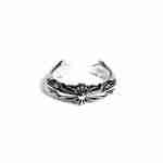 Baby Double Floral Cross Ring by Chrome Hearts