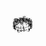 Chrome Hearts Cross Crown Ring by Chrome Hearts