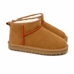 Chrome Hearts Chestnut Suede Classic Mini UGG Boots