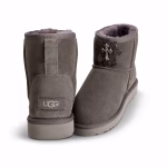 Chrome Hearts Gothic Cross Ultra Mini UGG Boots Gray