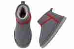 Chrome Hearts Grey Suede Mini Ankle UGG Boots, alternate view