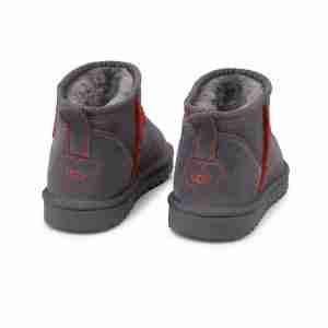 Chrome Hearts Grey Suede Mini Ankle UGG Boots