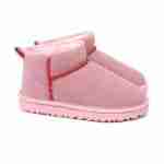 Chrome Hearts Light Pink Suede Mini UGG Boots