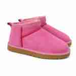 Chrome Hearts Pink Suede Mini Ankle UGG Boots
