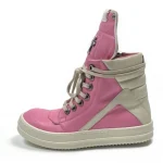 Chrome Hearts x Rick Owens Geobasket Pink High-Top Sneakers