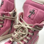 Chrome Hearts x Rick Owens Geobasket Pink High-Top Sneakers