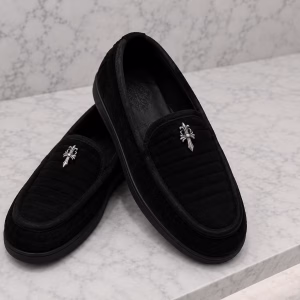 Chrome Hearts Dagger Quilted Loafers Black
