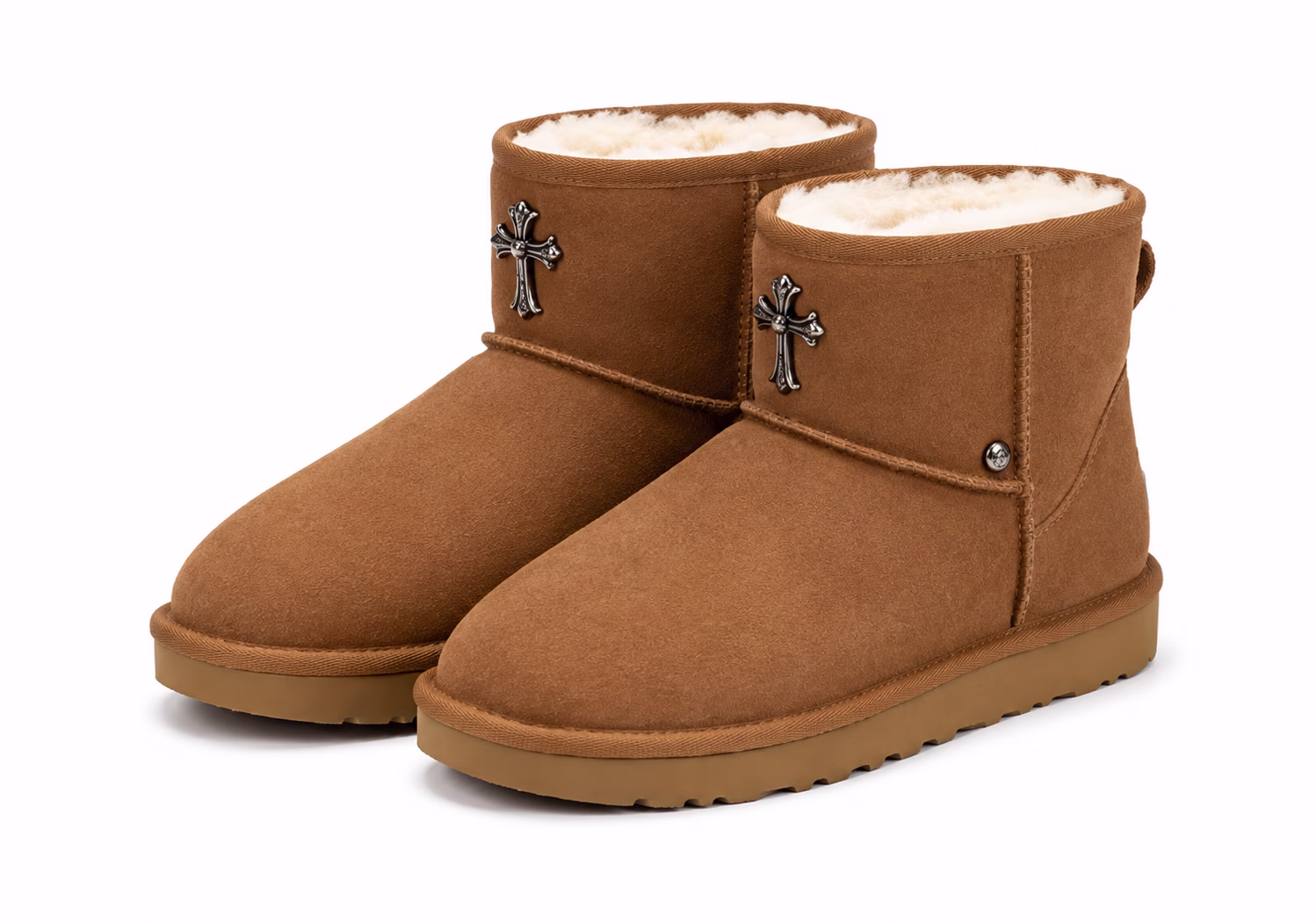 ugg-main Chrome Hearts Gothic Cross Ultra Mini Ugg Boots